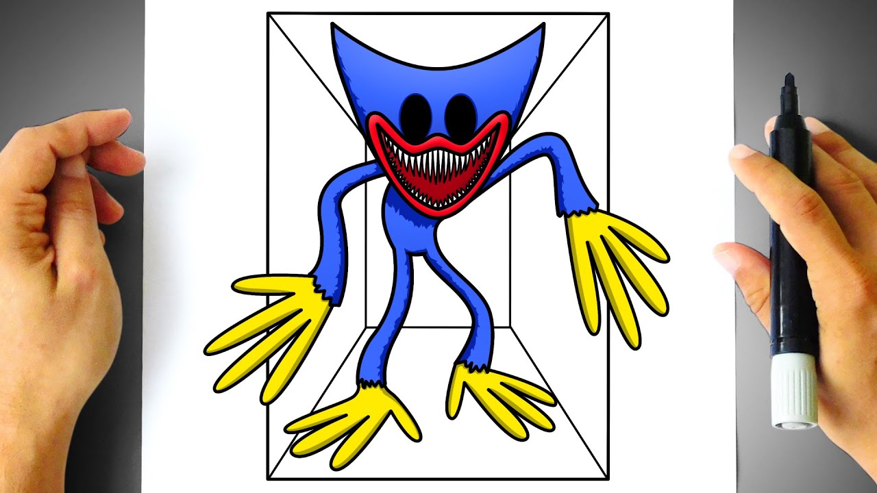 Как рисовать Кошмарного ХАГГИ ВАГГИ - Poppy Playtime Глава 3