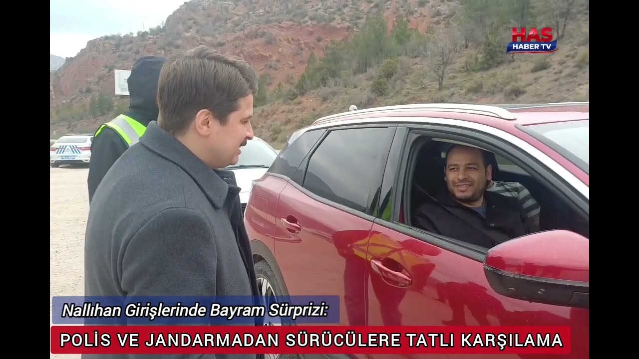Nallıhan Girişlerinde Bayram Sürprizi: POLİS VE JANDARMADAN SÜRÜCÜLERE TATLI KARŞILAMA
