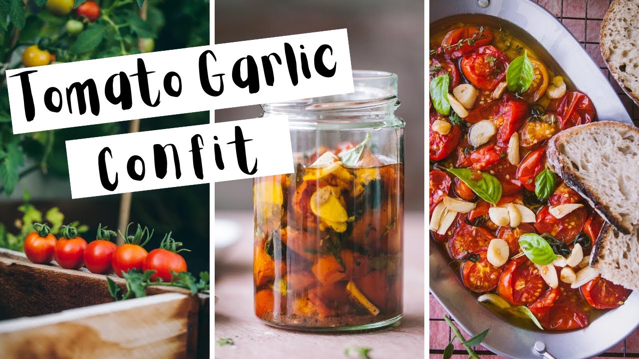 EASY Tomato Garlic Confit | Roast and Preserve Roasted Tomatoes | MULTIPURPOSE Tomato condiment