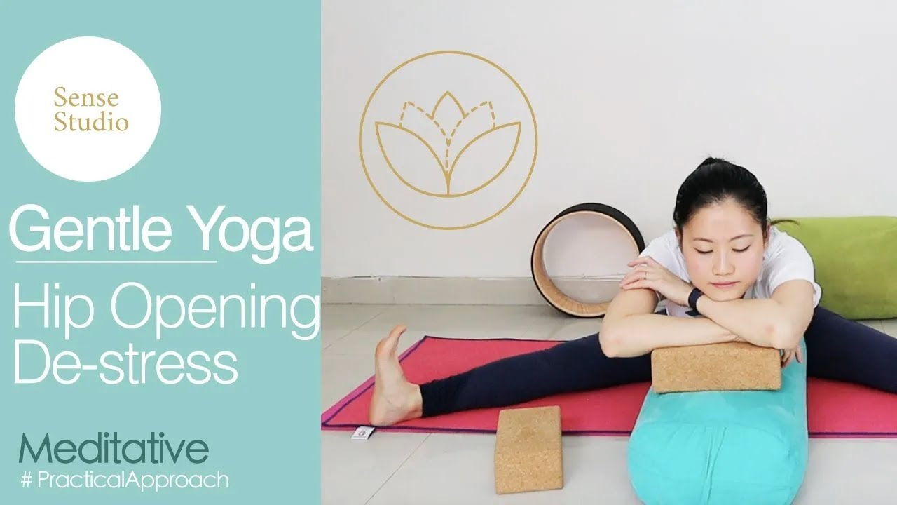 Gentle Yoga for Hip Opening & Stress Relief | 20-Min De-Stress & Unwind | Yoga with Bolster