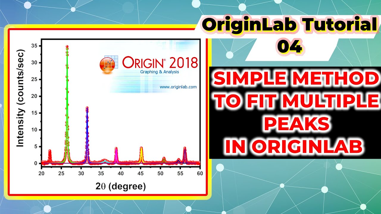 How to multiple peak fit in originpro - OriginLab Tutorial 04