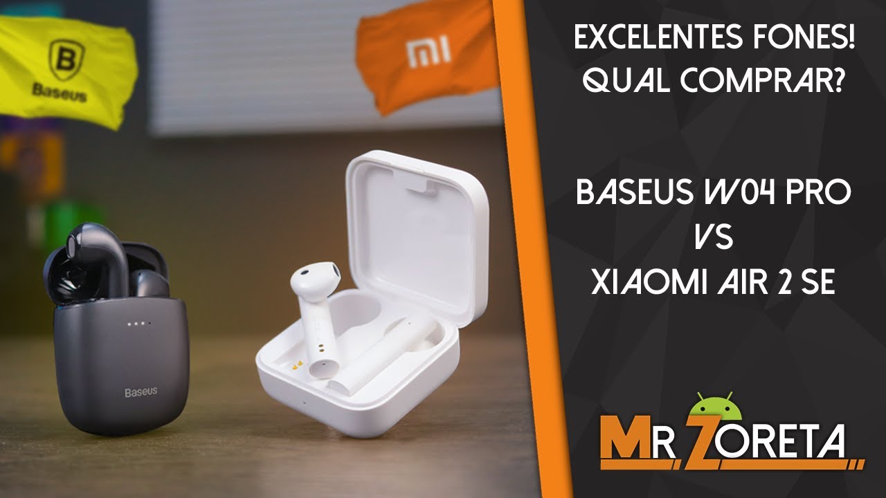 Xiaomi Air 2SE VS Baseus W04 Pro - Os MELHORES Fones Bluetooth Baratos do Momento! Qual Comprar!?