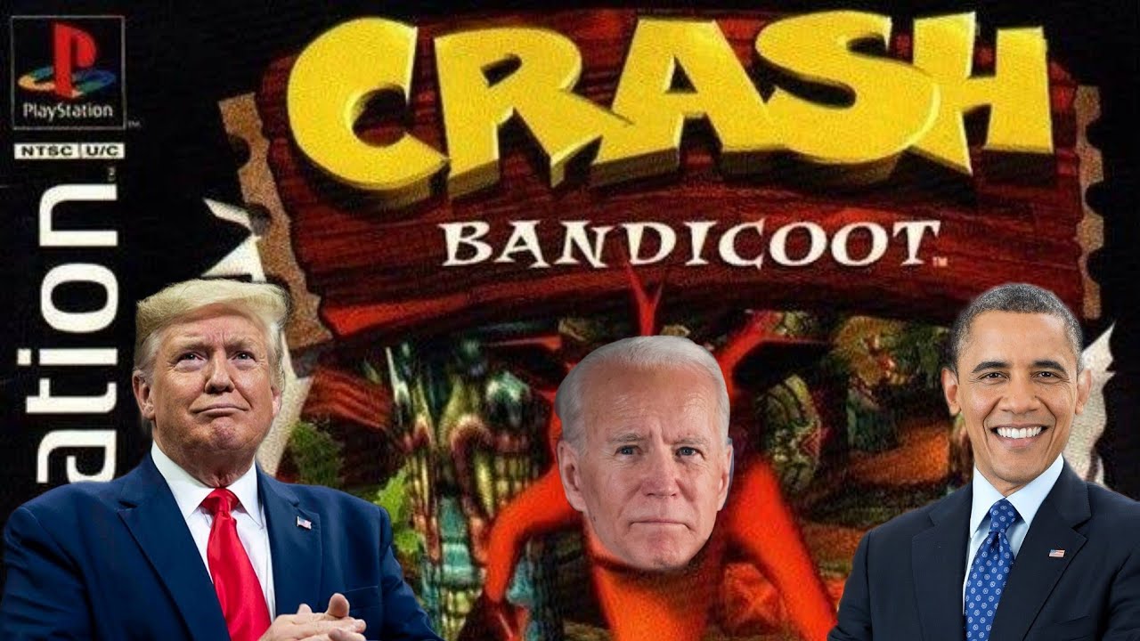 Biden Plays Crash Bandicoot