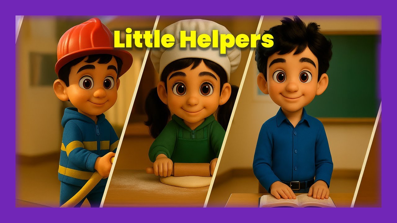 Five Little Helpers Song for Kids | Teamwork & Helping Others | The Happlets