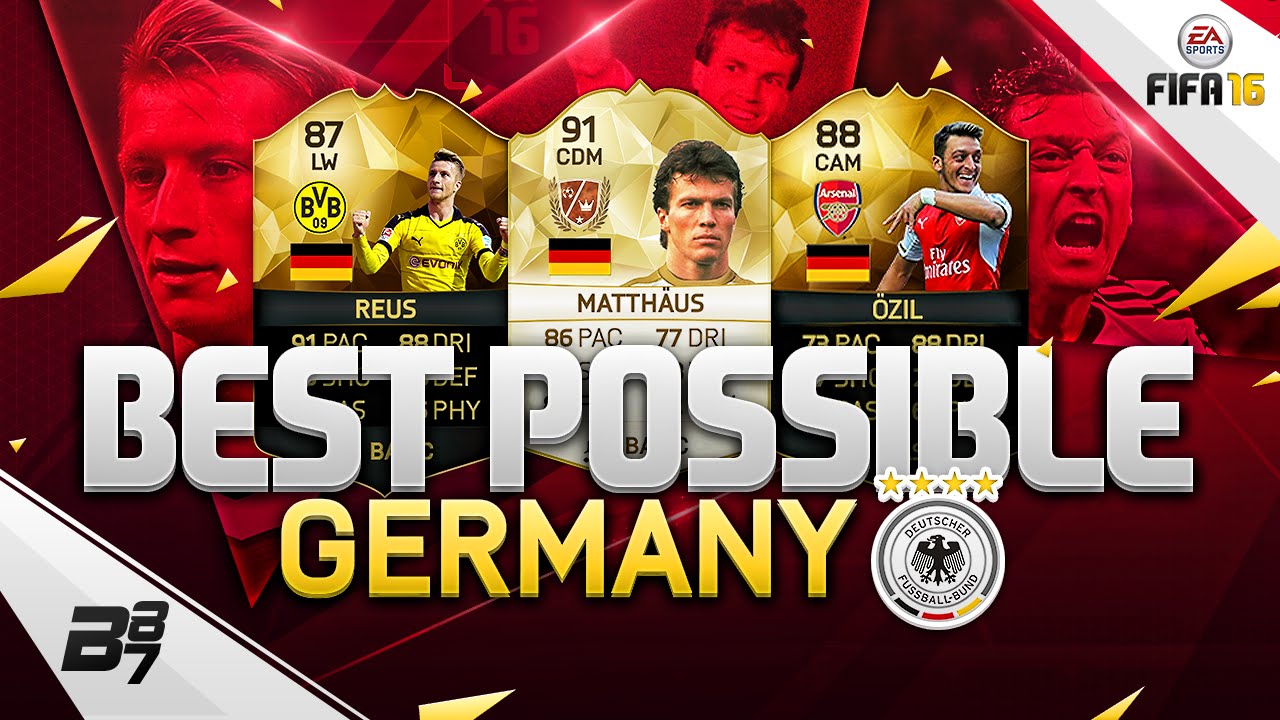 FIFA 16 | THE BEST POSSIBLE GERMANY SQUAD! w/ IF REUS AND MATTHÄUS!