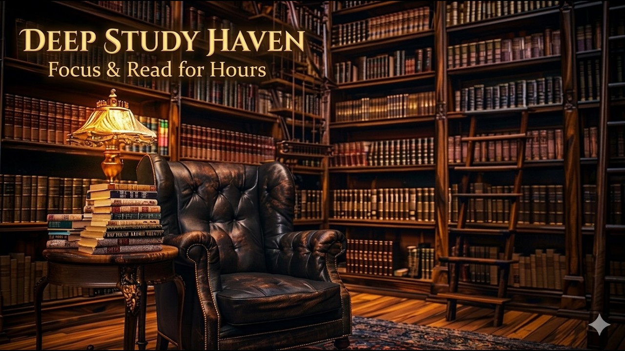 2 Hours Midnight Classic Bookstore: Relaxing Lofi Hip Hop for Study & Deep Focus (4K)