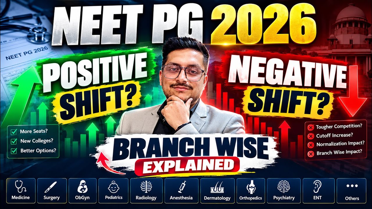 BIG SHIFT in NEET PG 2026! 😱🚨 Positive or Negative Shift in Counselling? Branch-Wise Explained