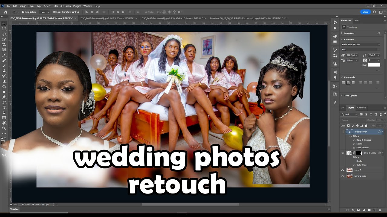 How to Retouch wedding photos in Photoshop 