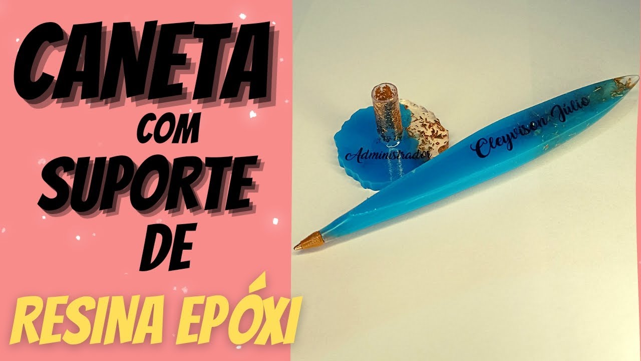 COMO FAZER CANETA COM SUPORTE DE RESINA EPÓXI passo a passo - Fernanda Fernandes