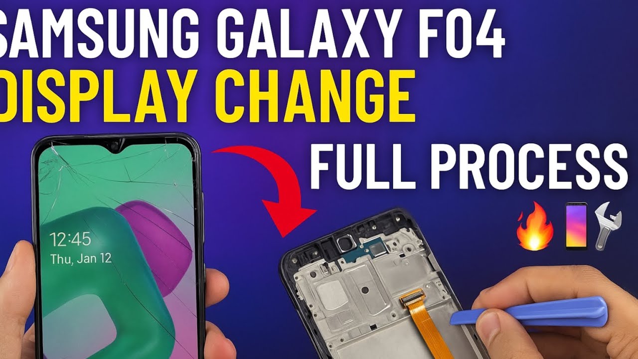 🔥 Samsung Galaxy F04 📱 Display Change 🔧 | Full Process Step by Step 🛠️|Lifeclips Pro