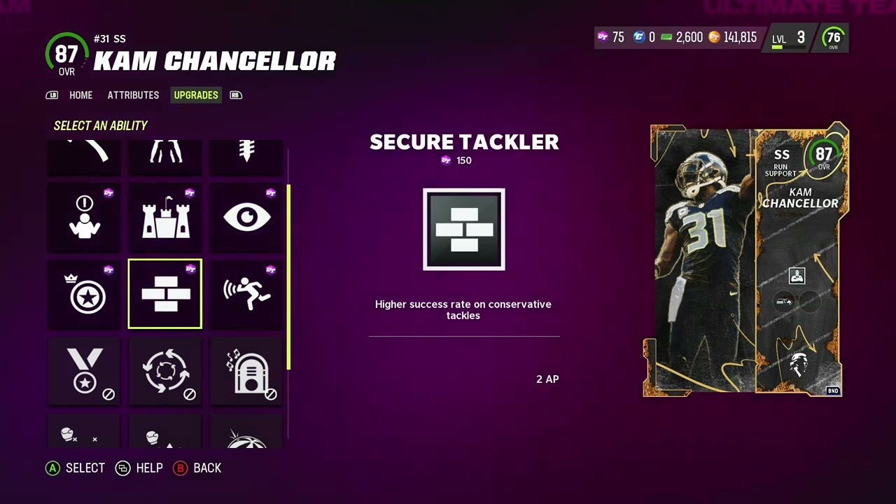 Madden 23 - Kam Chancellor 87 OVR All Madden Elite