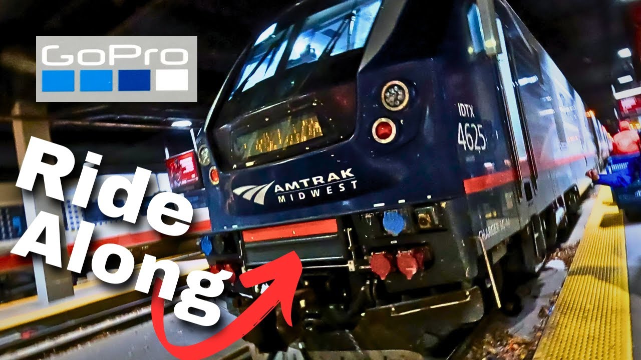 GoPro HERO10 в поезде Amtrak до Чикаго #gopro #trainspotting #amtrak #chicago #train #trains #hero10