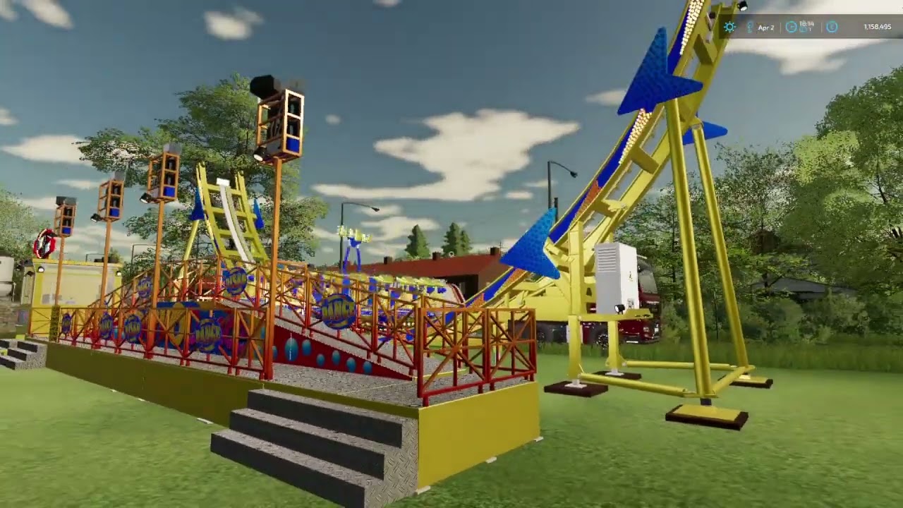 Farming Simulator 22 Next fair ground and setting up Disko Dance Ride