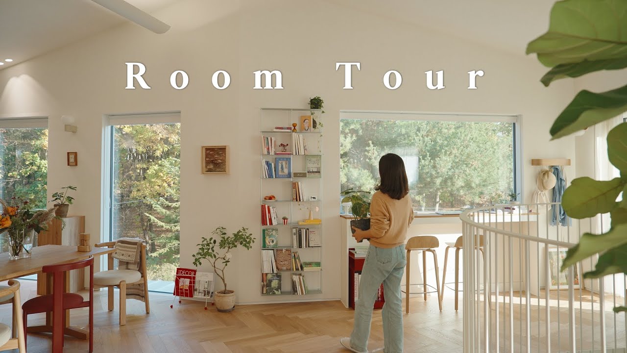 Экскурсия по комнатамㅣДом в стиле кафе с видом на лес 🏡ㅣВлог