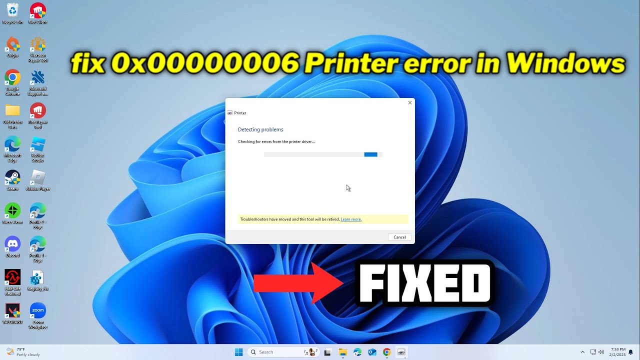 (FIXED) 0x00000006 Printer error in Windows