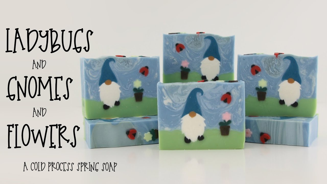 Spring Cold Process Soap: Creating a Soap Dough Gnome Embed with Extruder Discs