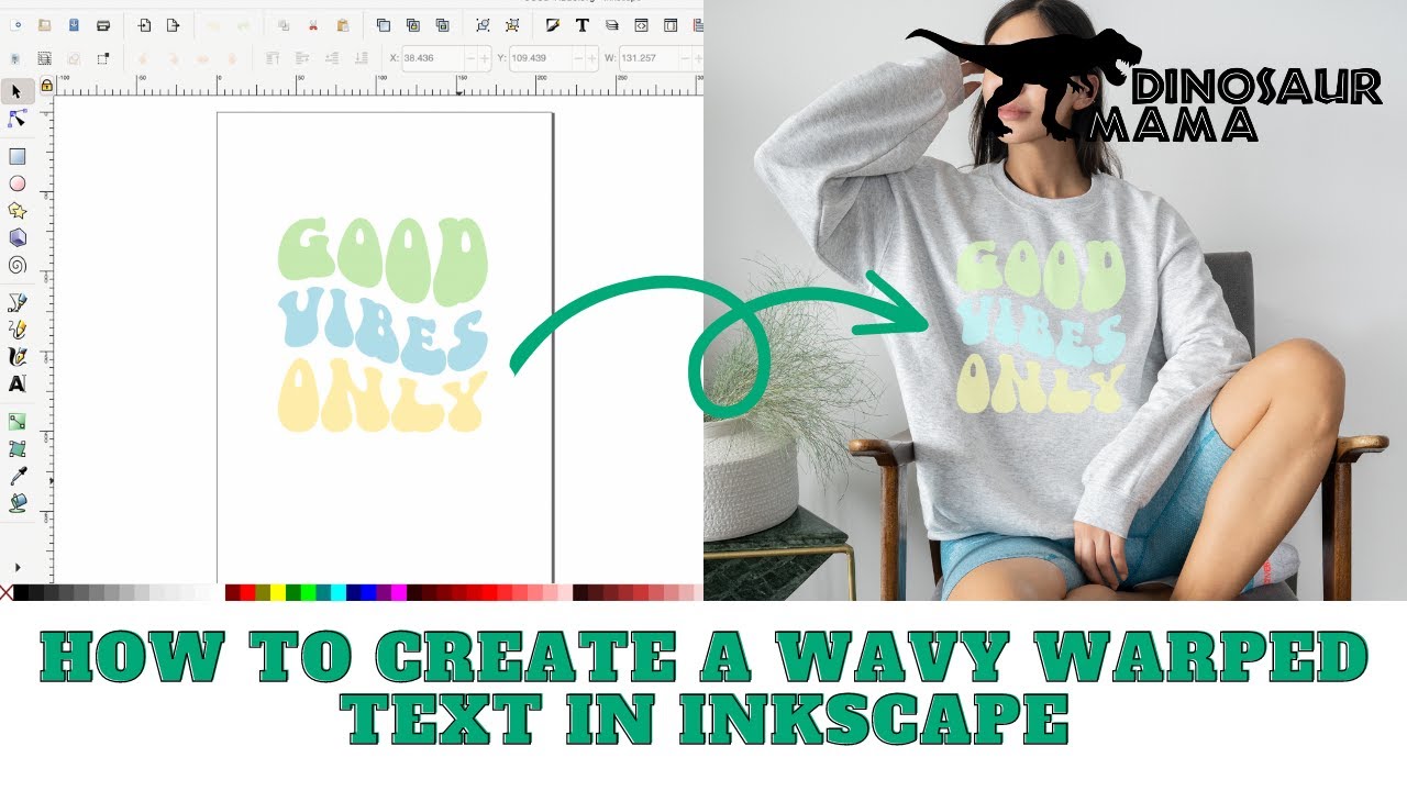 Деформация текста в Inkscape для Cricut Design Space | Как бесплатно создать SVG-файлы с волнисты...