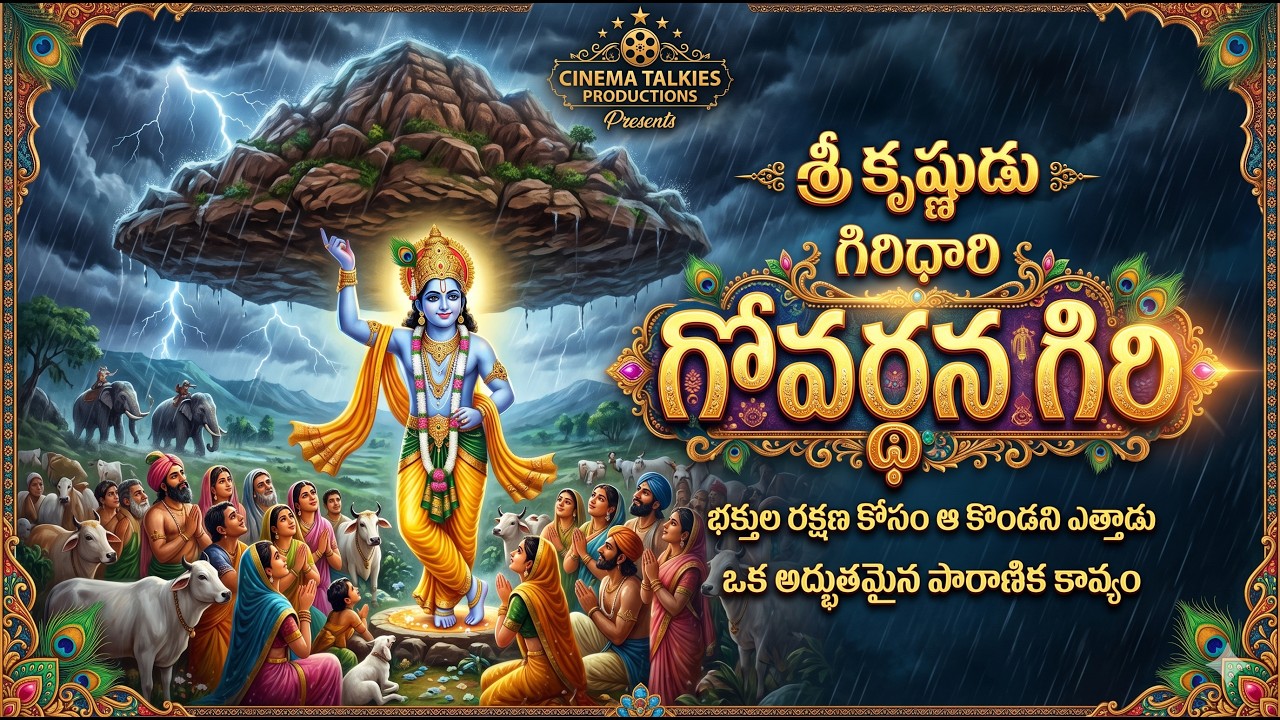గోవర్ధనోద్ధరణ, Govardhana Giri story-Moral stories,Puranamulu