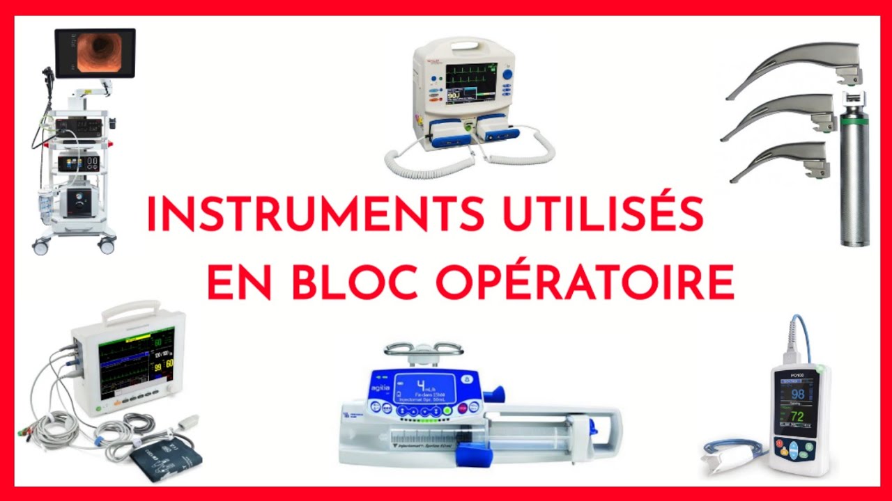 Instruments utilises au bloc op&eacute;ratoire | Materiel chirurgical pour un bloc op&eacute;ratoire
