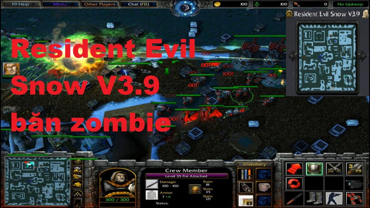 Warcraft 3 : Resident Evil Snow V3.9 ( bắn zombie )
