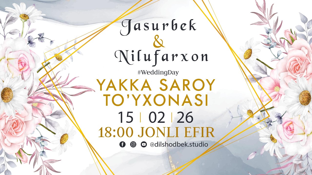 Jasurbek & Nilufarxon | Nikoh to'y | Yakkasaroy to'yxonasi | 15 02 2026