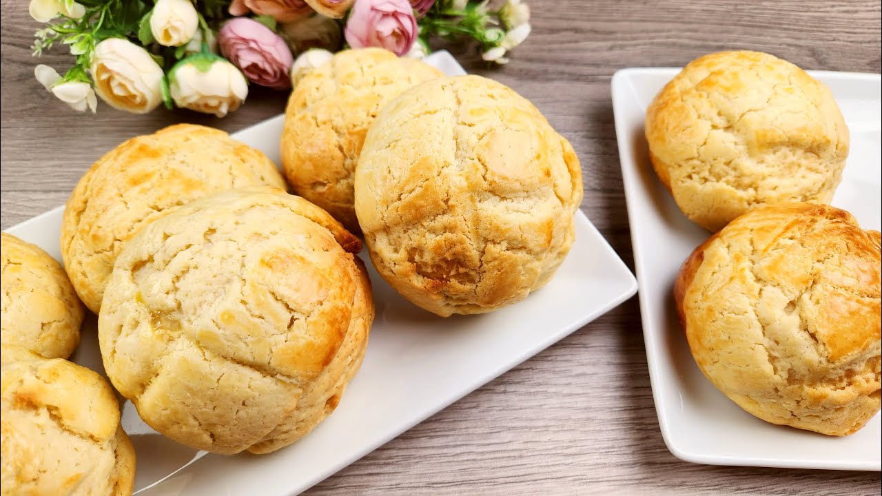 菠蘿奶酥麵包/ Conchas, 經典永恆的美味，美味又低脂的奶酥醬配方，一次可以吃2個