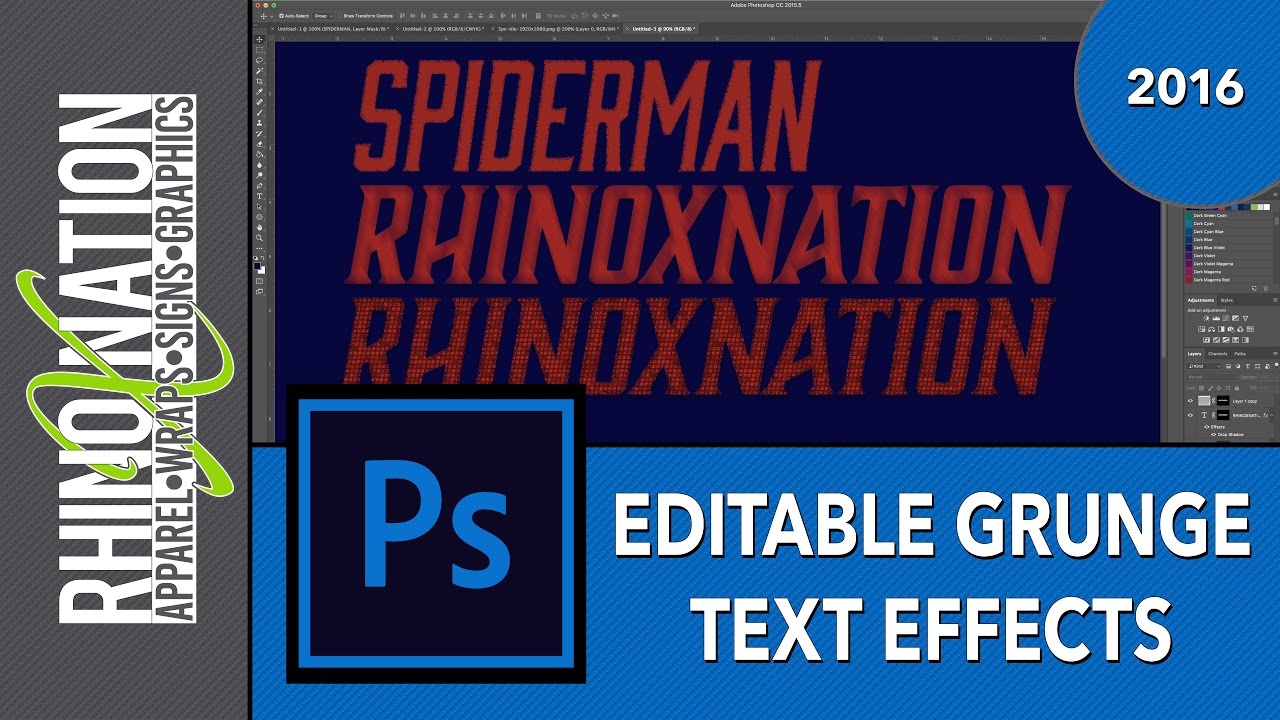 Editable Grunge Text Effect in Adobe Photoshop