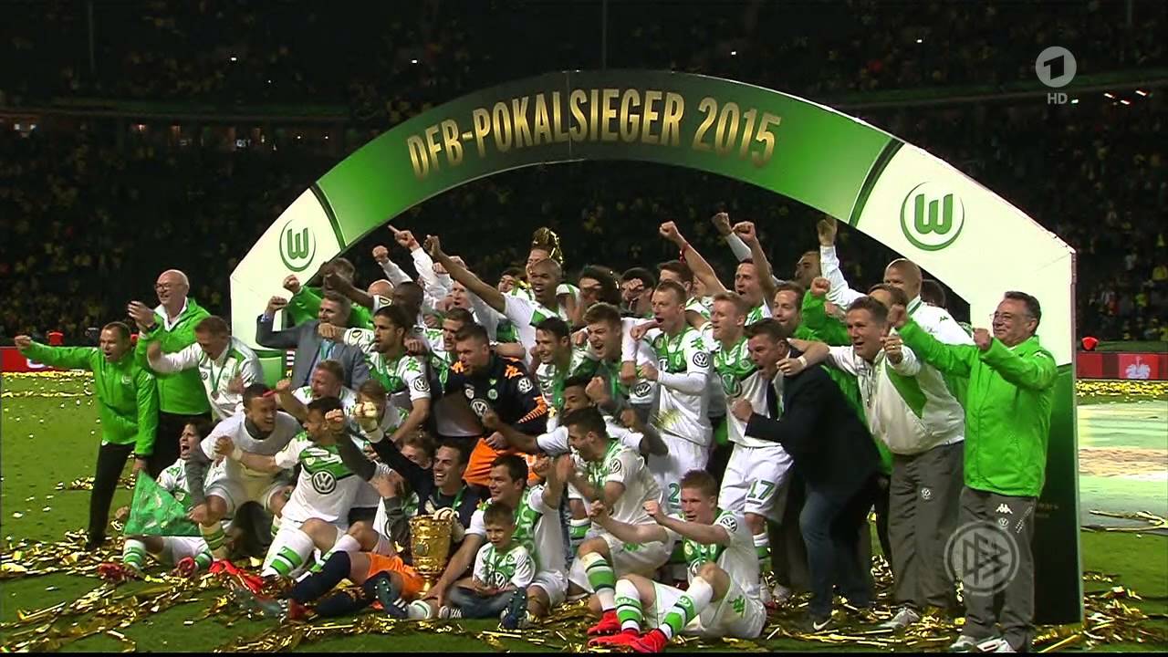 DFB POKALFINALE 2015 Berlin VFL WOLFSBURG Siegerehrung