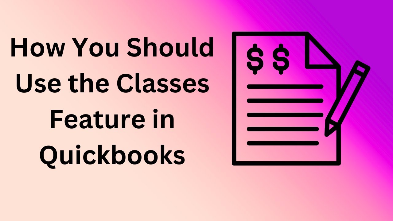 How Non-Profits Should Use Classes in Quickbooks.