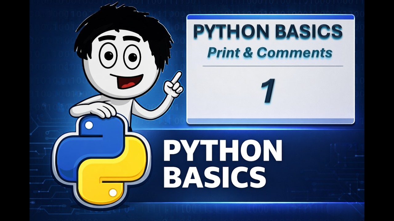 Python Basics | First Python Code (Print & Comments)