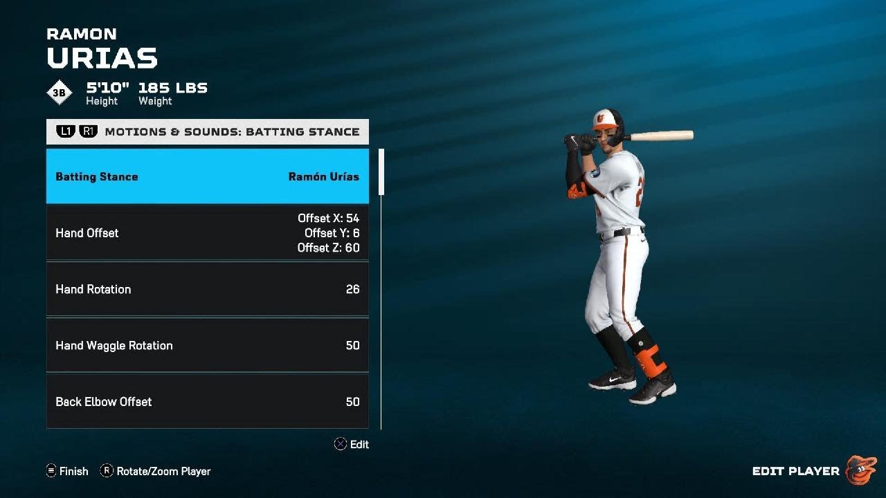 Ramon Urias batting Stance Fix - MLB The Show 25