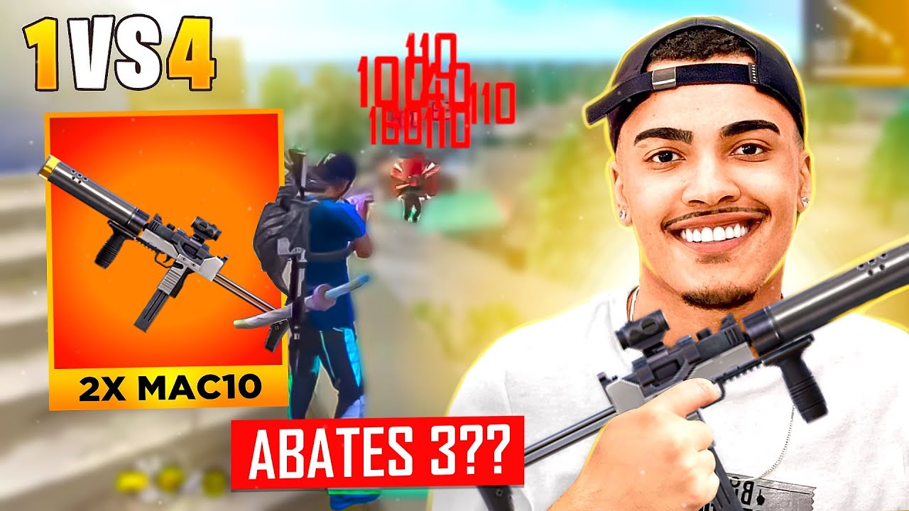 RECORD DE KILLS SOLO VS SQUAD COM DUAS MAC10 - FREE FIRE