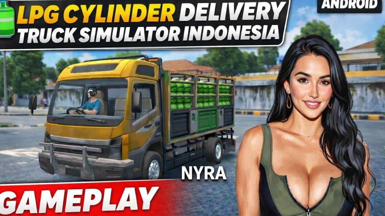 LPG Cylinder Delivery Gameplay 🚚 | Truck Simulator Indonesia | Android Ft. NYRA