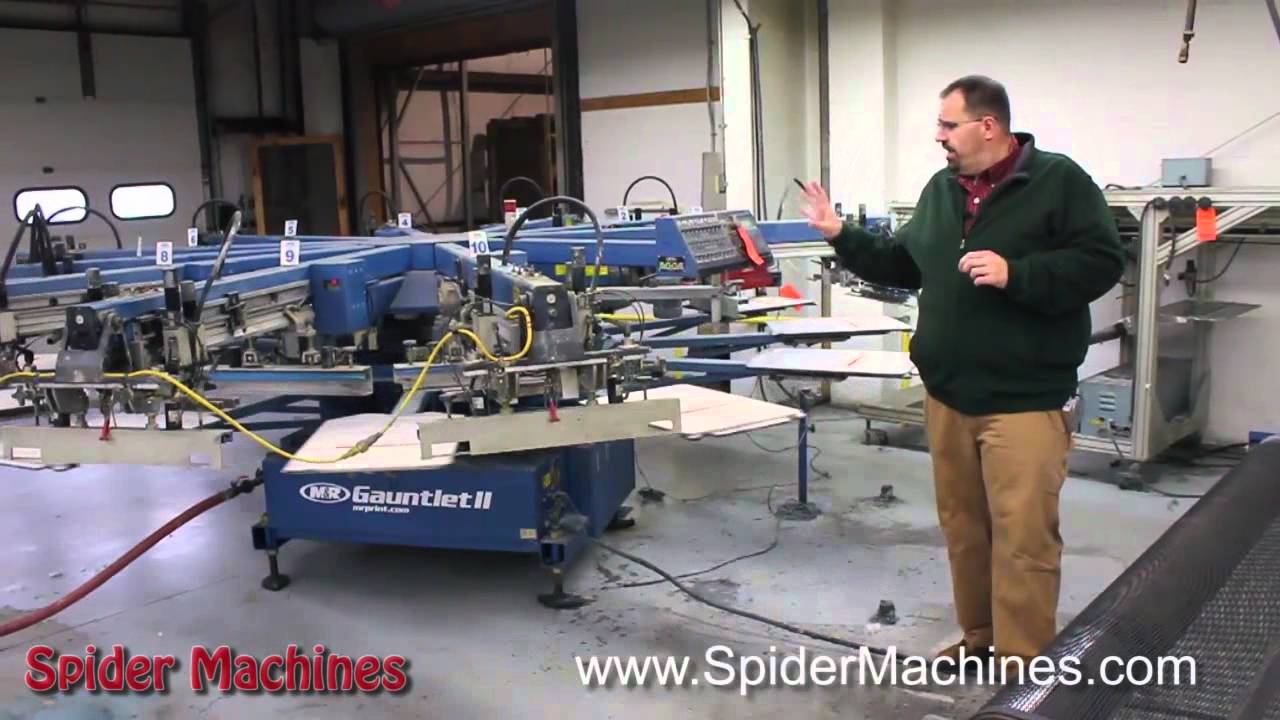 Buying a Used Screen Printing Press - M&R Gauntlet II - Robert Barnes - Spider Machines