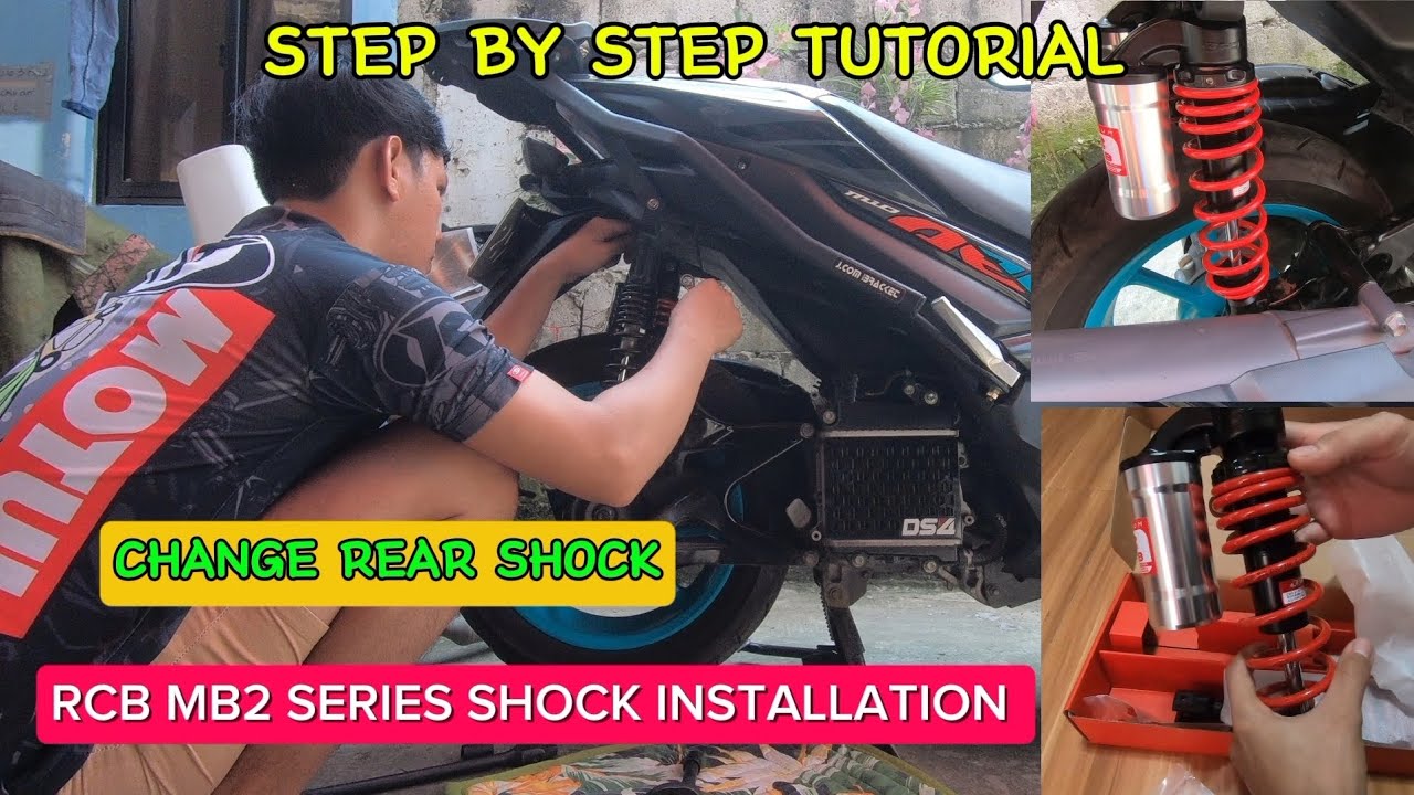 Paano magkabit ng Rear Shock sa Aerox | RCB MB2 SERIES SHOCK INSTALLATION | Budget Meal na Shock