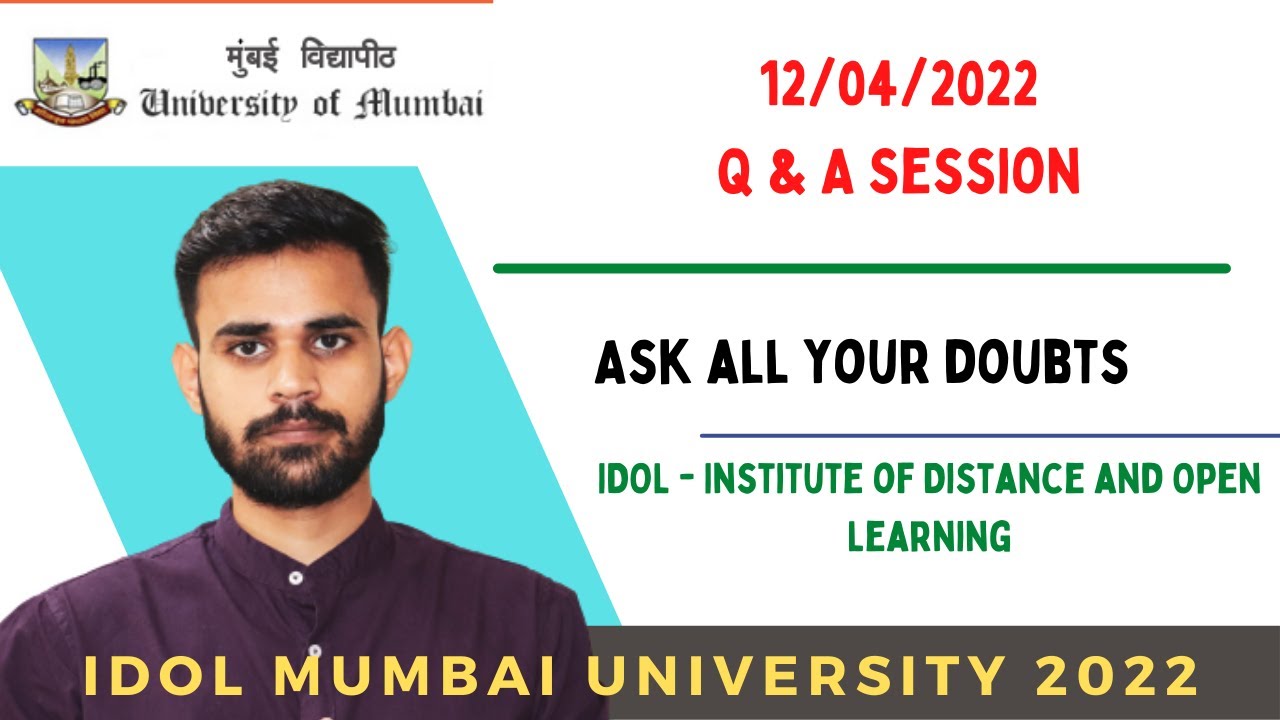 Q & A session IDOL Mumbai University 2022  @Imaduddin Educare