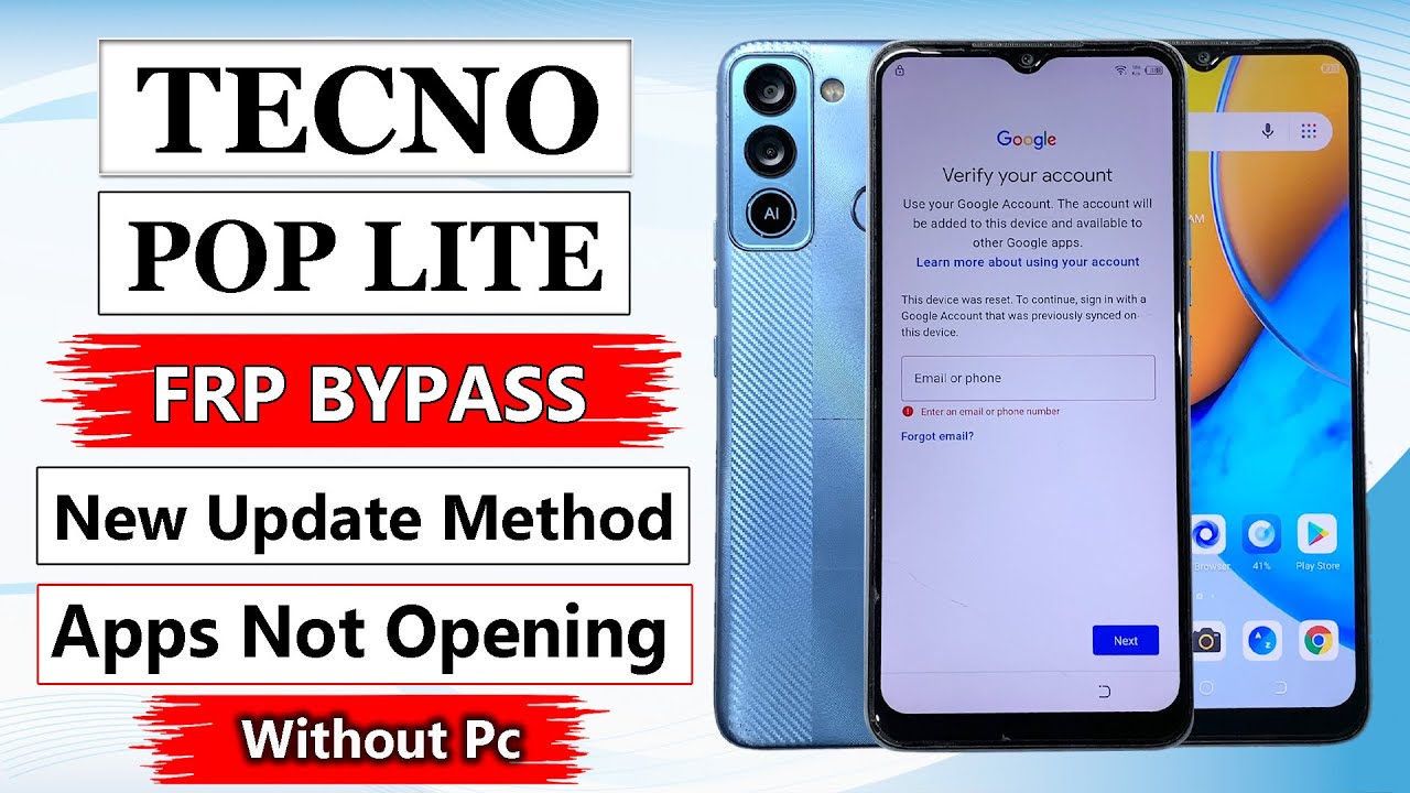 Tecno Pop 5 Lte Frp Bypass✔ Tecno Pop 5 Lte Bd4a Frp Bypass✔ Apps Not Opening✔ Tecno Bd4i Frp Bypass