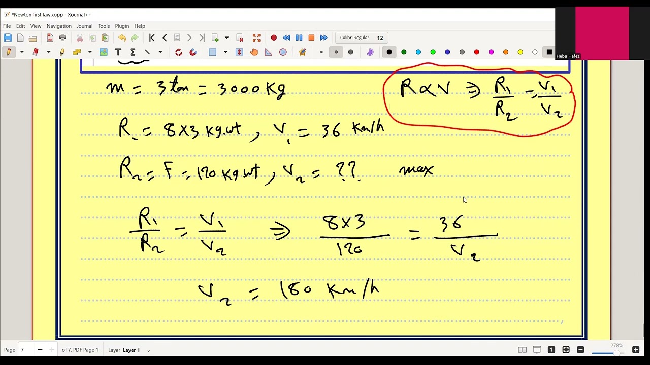 Newton 1st law part 2