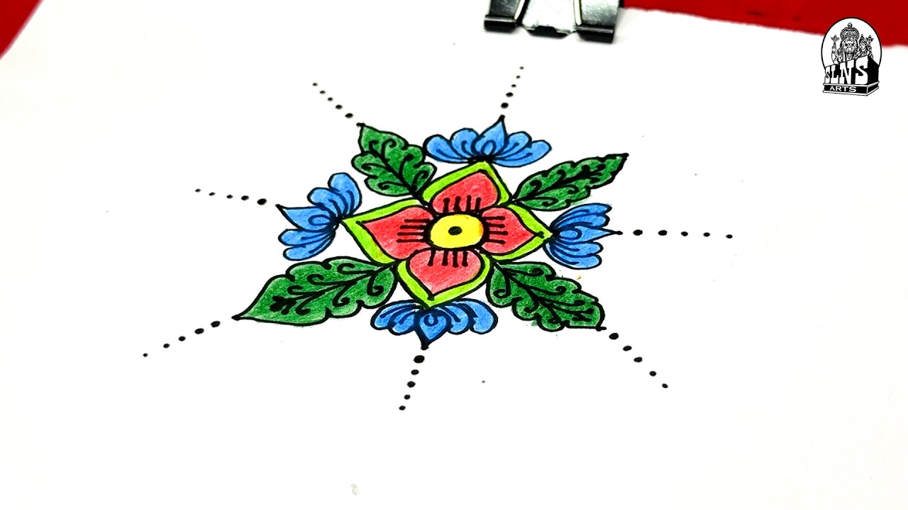 Very Easy Flower Muggu 😍 | Try This Today!