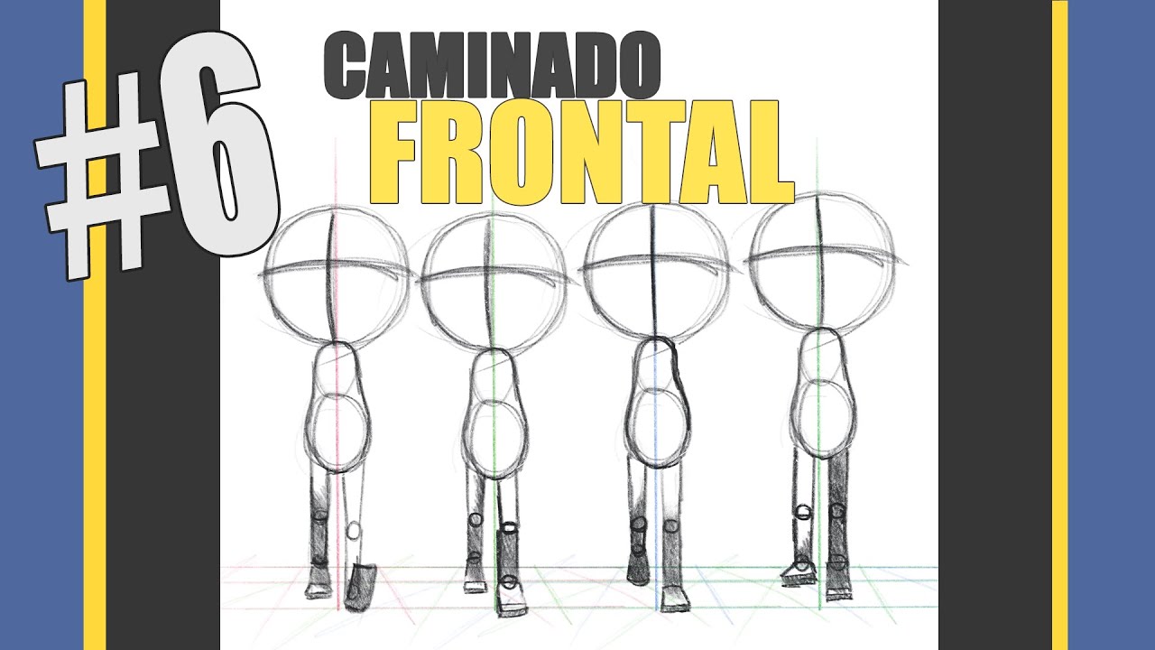CURSO DE ANIMACIÓN: Cómo ANIMAR un CICLO DE CAMINADO FRONTAL en PROCREATE #6