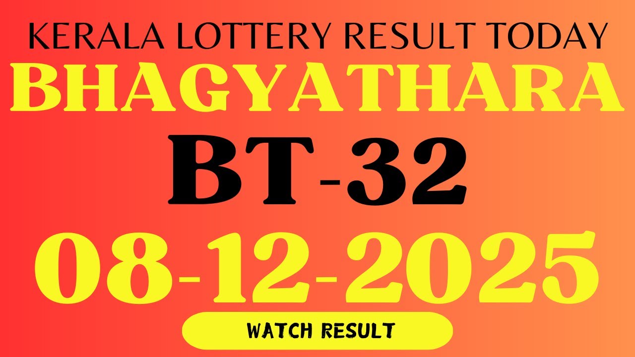 BHAGYATHARA BT-32 KERALA LOTTERY RESULT 08-12-2025