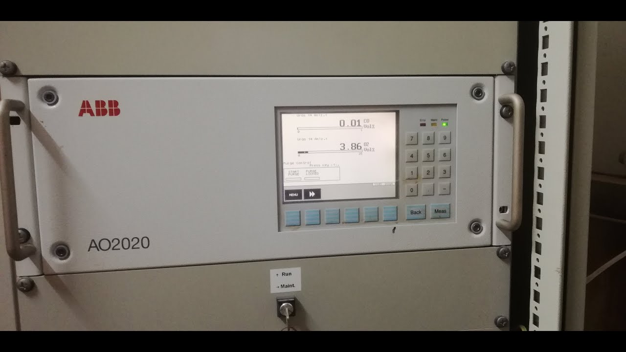 Gas analyzer calibration O2 zero/span
