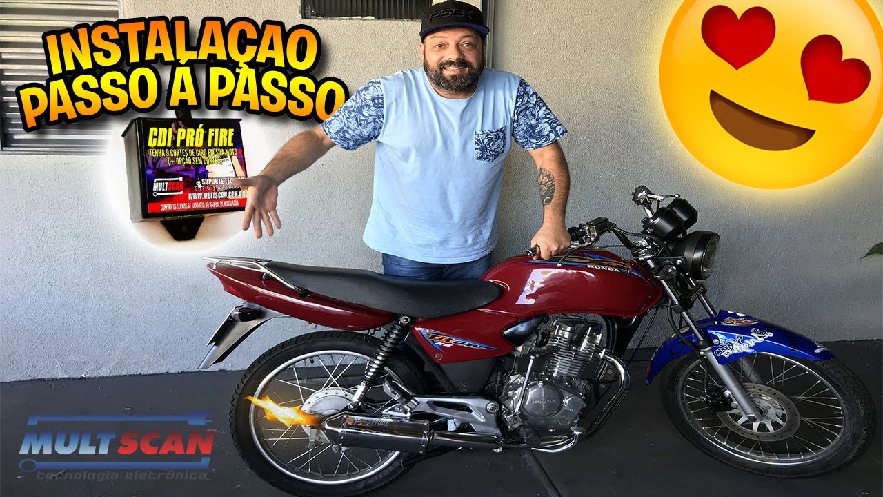 COMO INSTALAR O CDI MULTSCAN PRO FIRE DE COMPETI&Ccedil;&Atilde;O NA TITAN KS 125 [ Maycon Arag&atilde;o ]