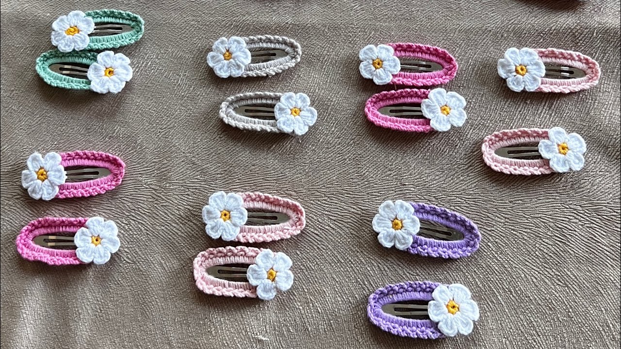 Örgü Toka Yapımı✅Çıt Çıt Toka Yapımı✅Papatya Toka Modeli