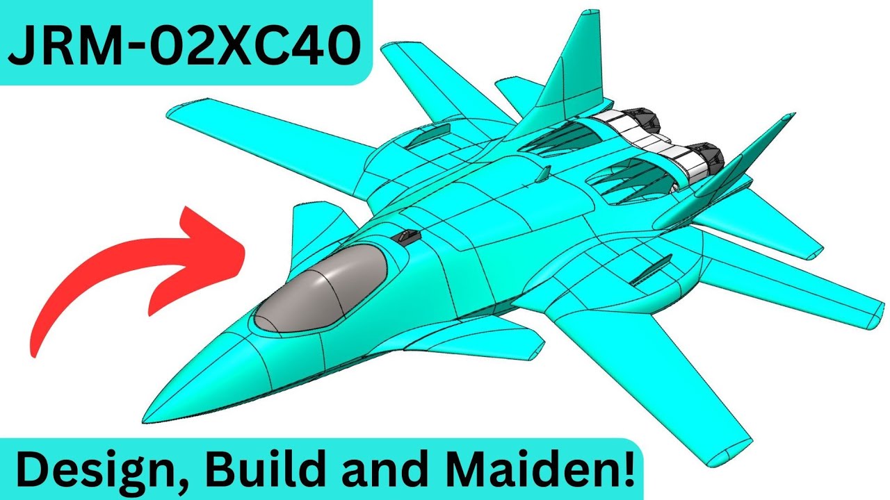 JRM-02C40X fully 3D-Printed X-Wing RC-Jet