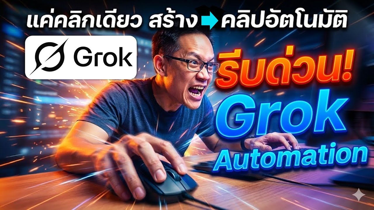 Grok Automaion แค่คลิกเดียวก็สร้างคลิปให้อัตโนมัติ
