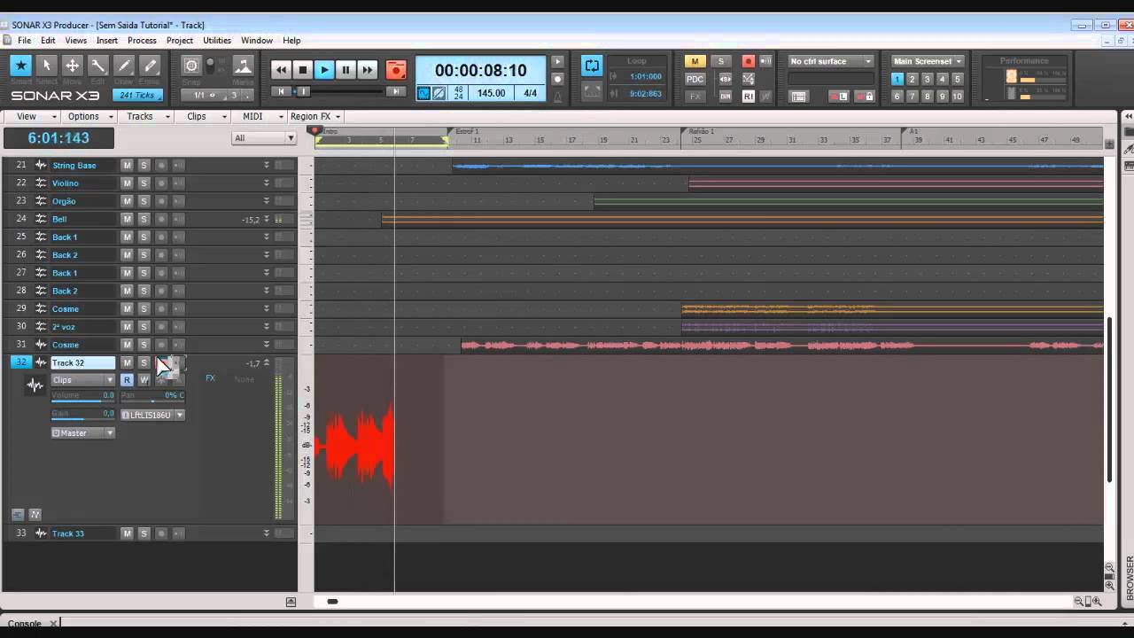 Sonar X3 - Dicas de Gravação e Edição Comping