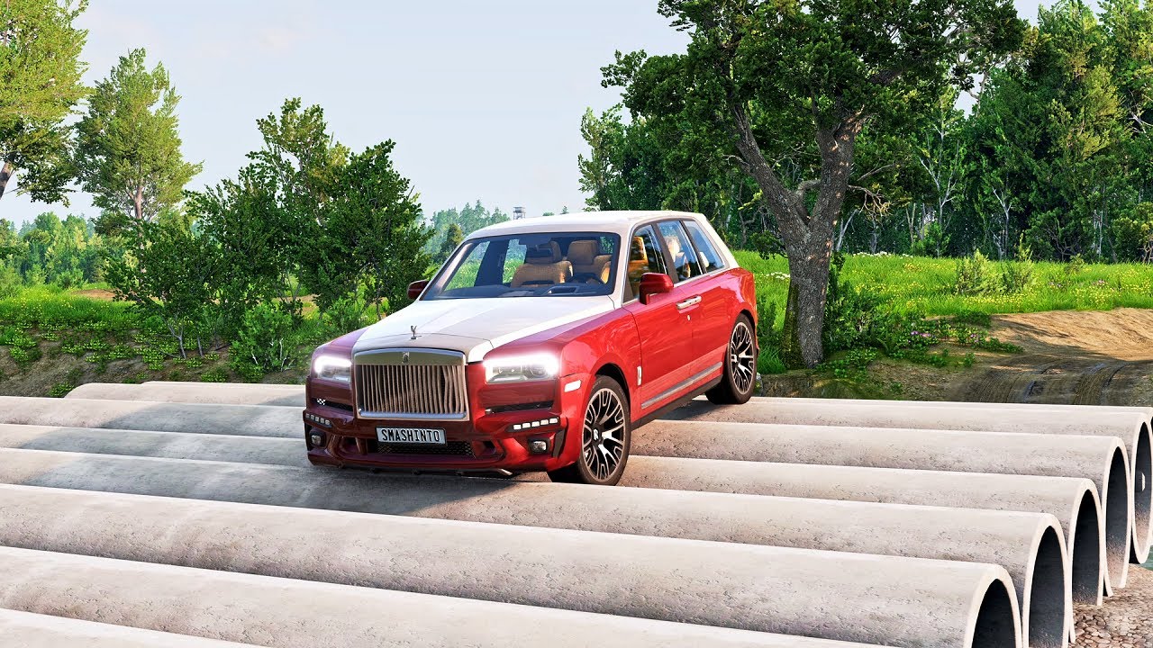 Cars vs Pipes Bridge - BeamNG Drive