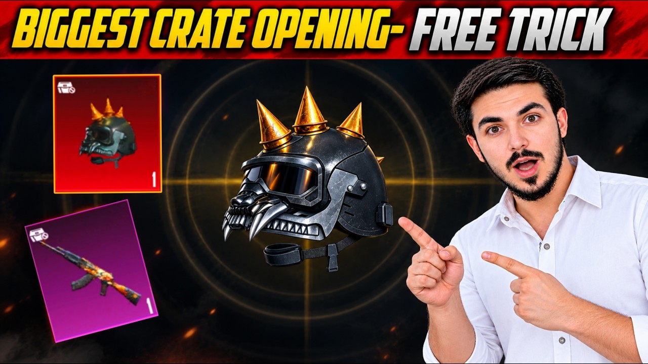 🔥 Inferno Helmet And Auto Upgraded Hellfire AKM | Biggest Crate Opening And Free Trick For Everyone