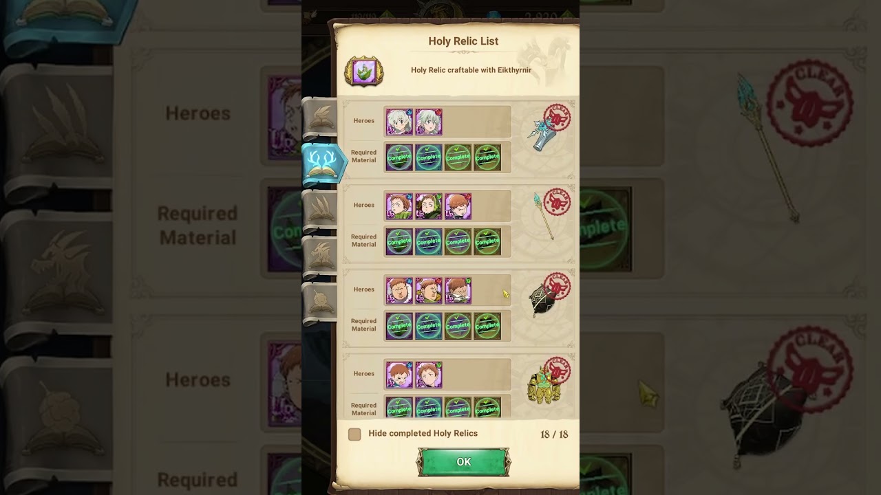 EASY RULE FOR HOLY RELIC FARMING!!